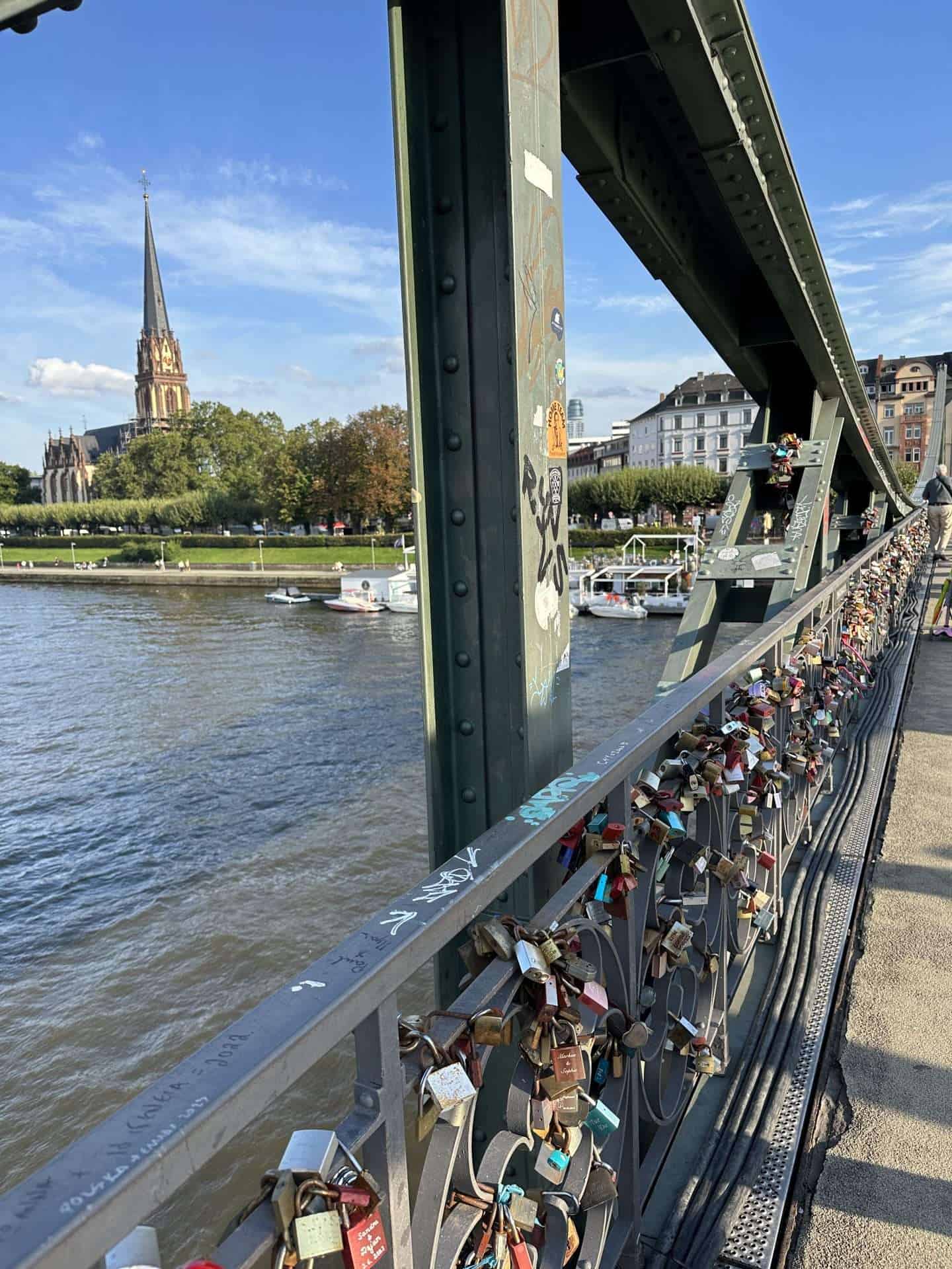 iron footbridge, frankfurt germany