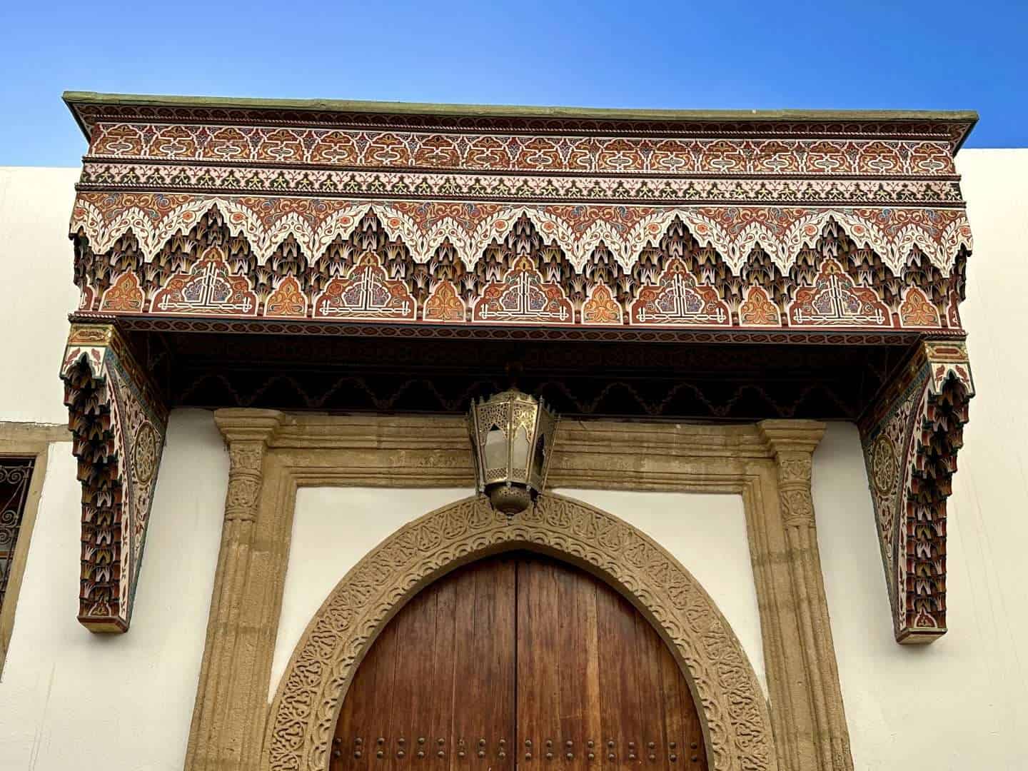 rabat morocco - carved door header