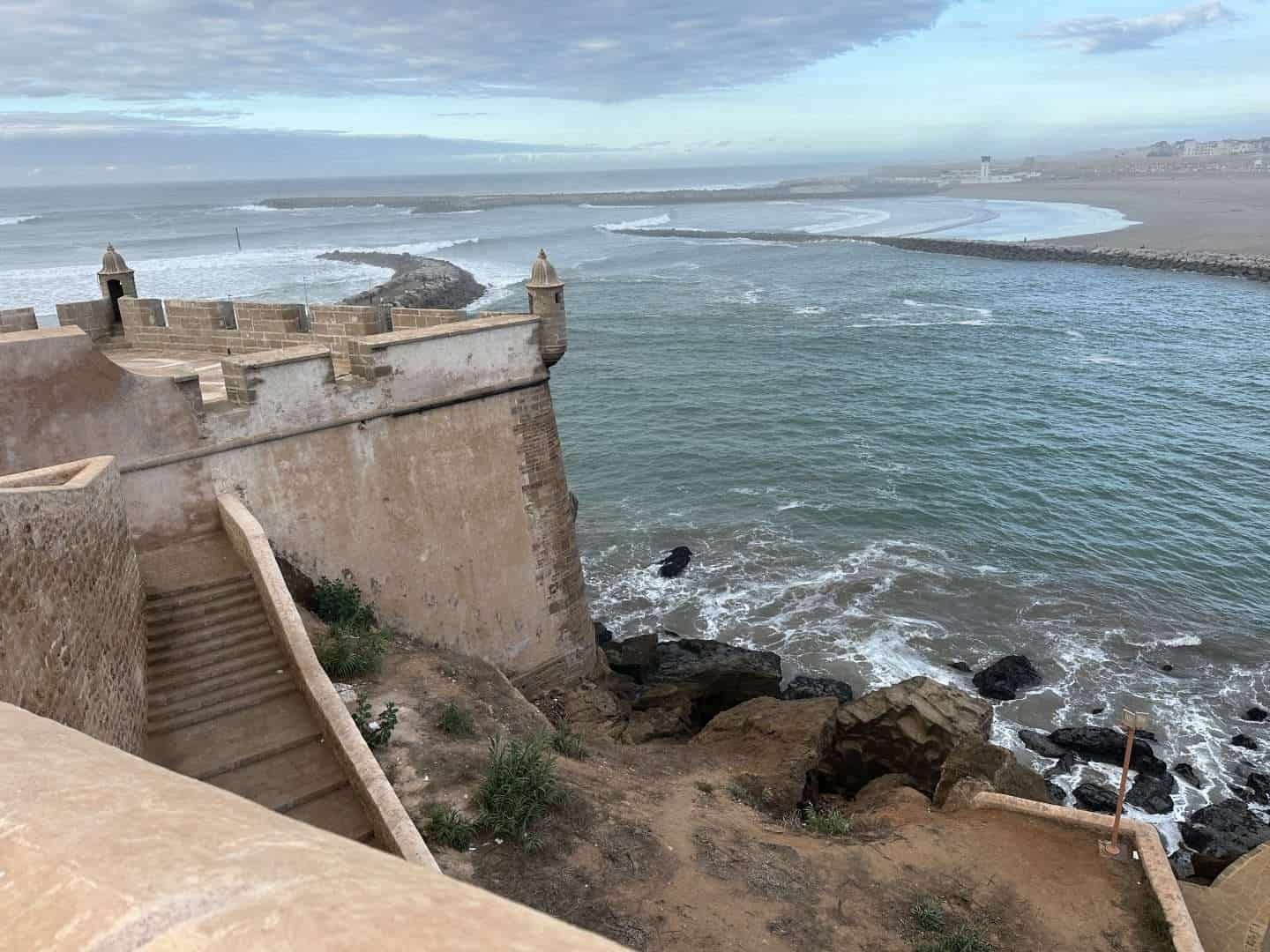 rabat, morocco - kasbah of udayas, atlantic ocean