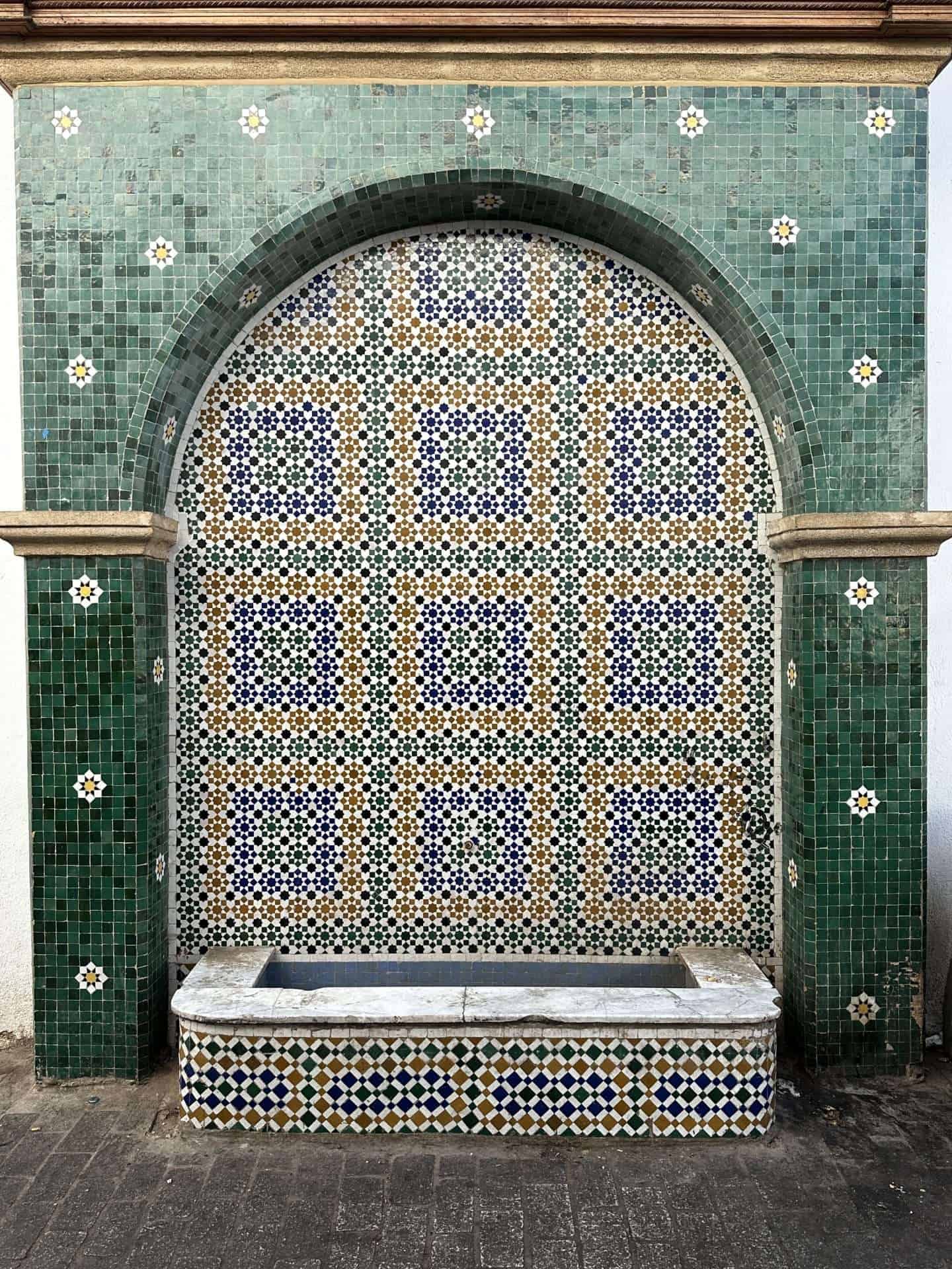 tile fountain - rabat, morocco