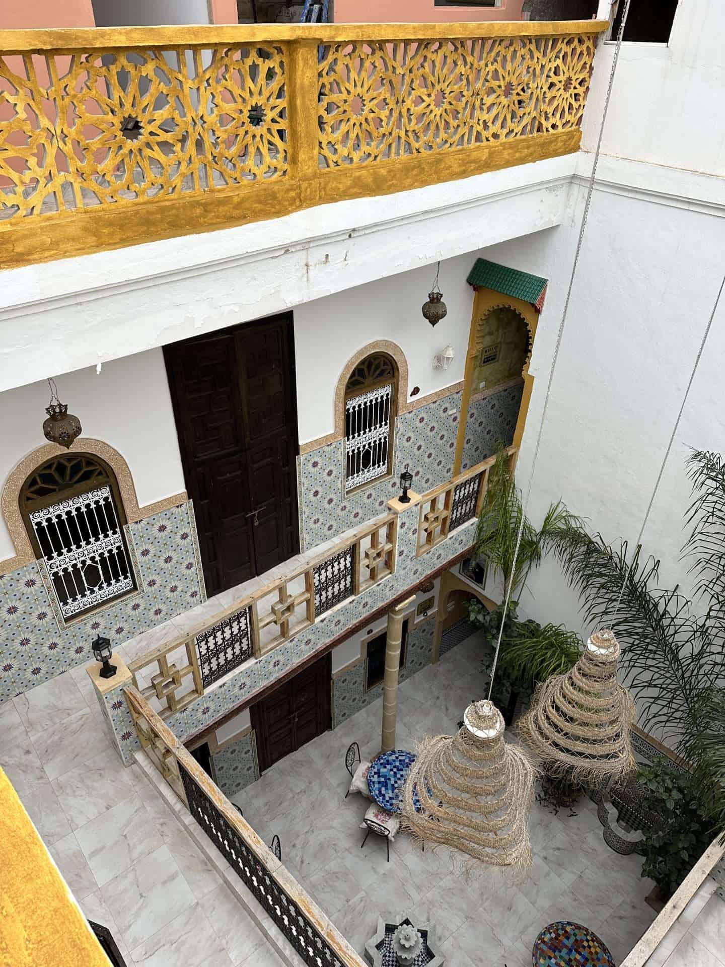 rabat, morocco - riad courtyard