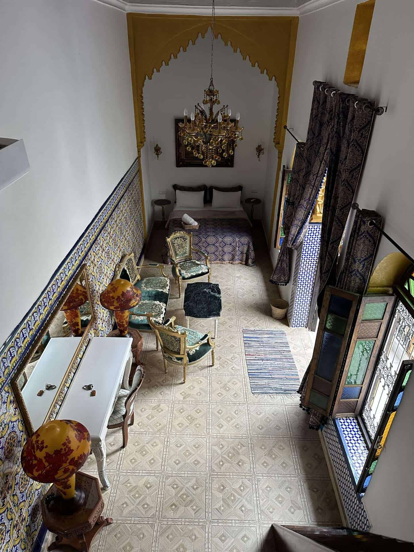 rabat, morocco - riad room