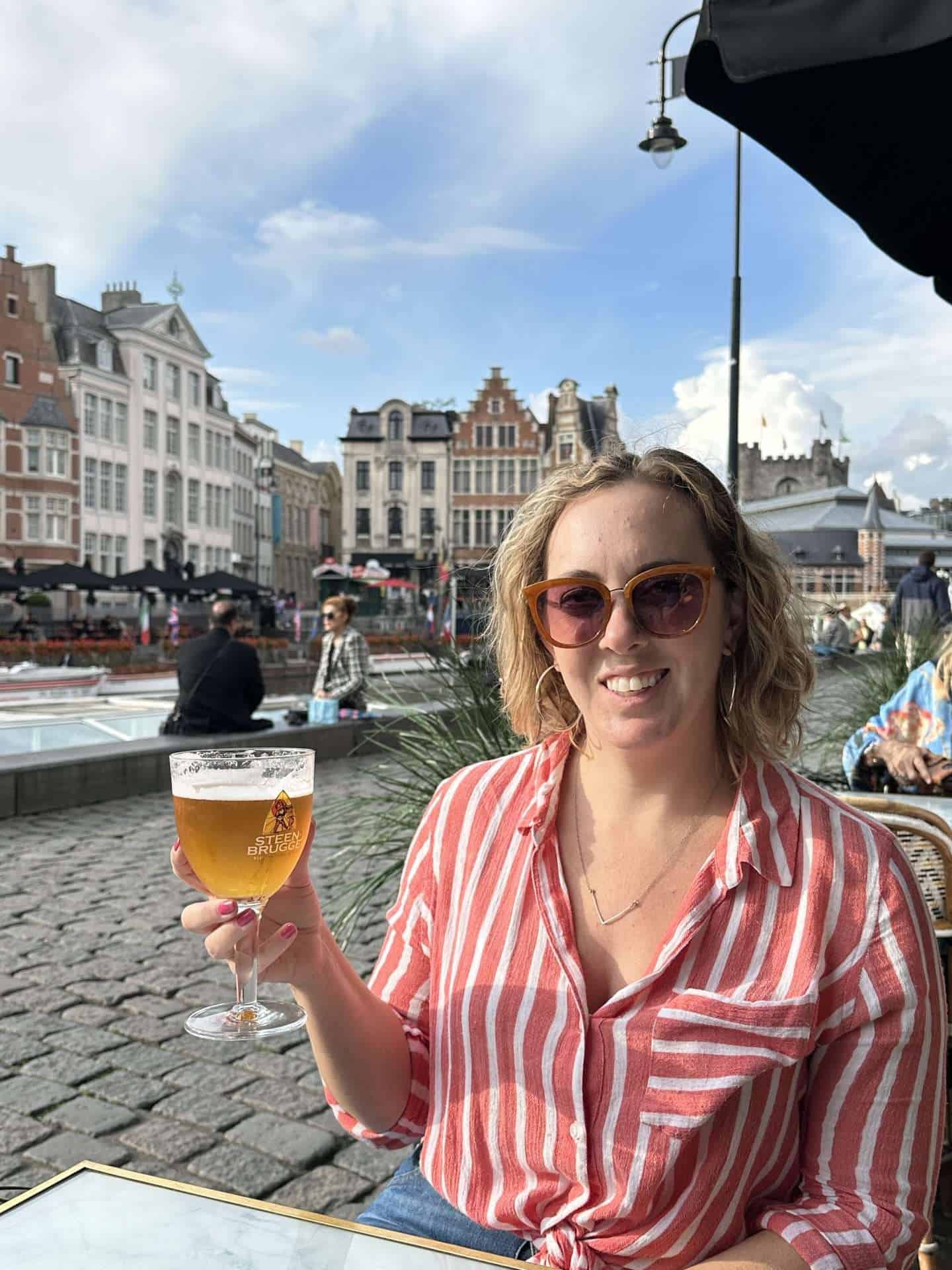 ghent canal beer and carli