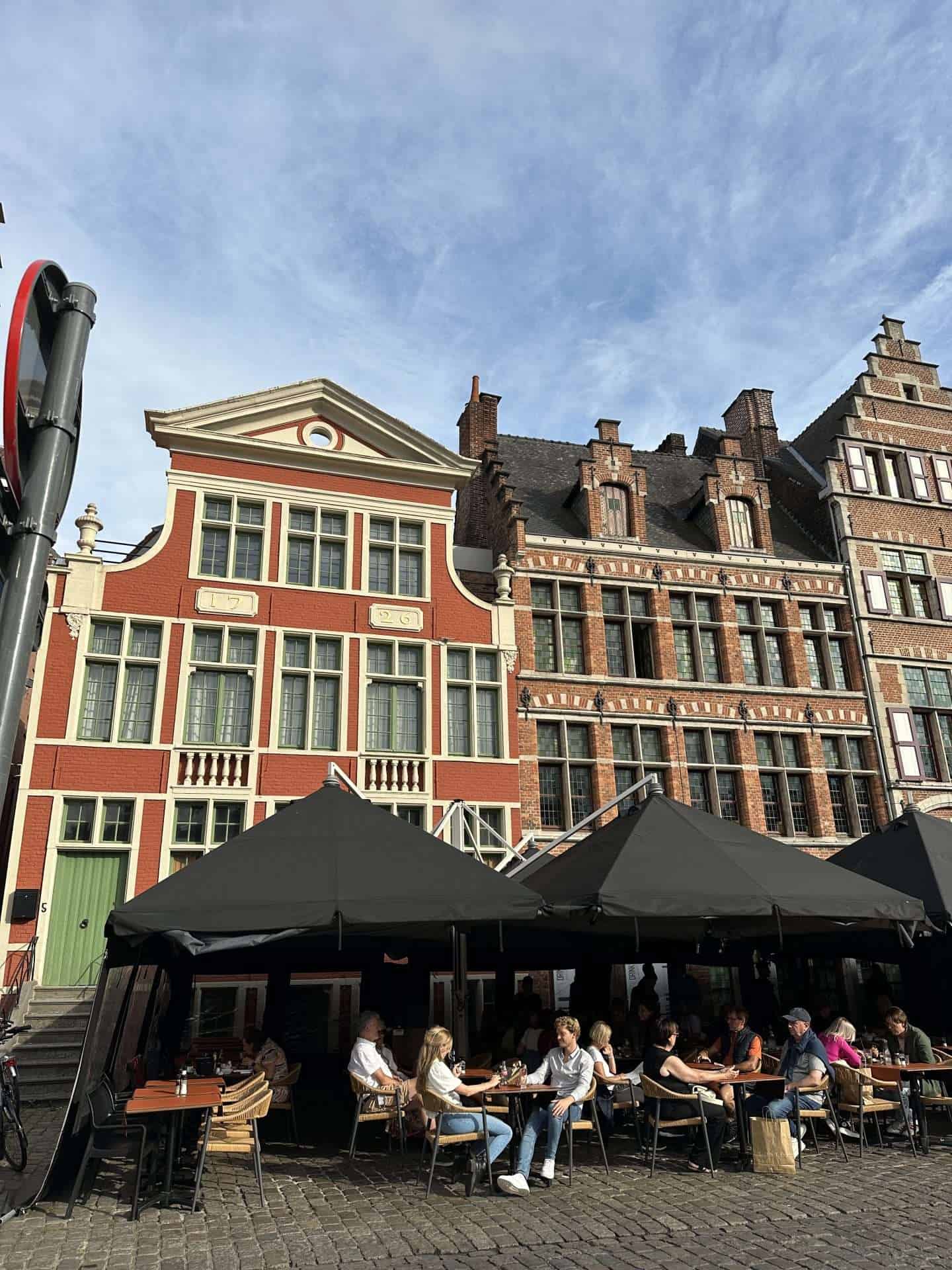 cafe on Ghent canal