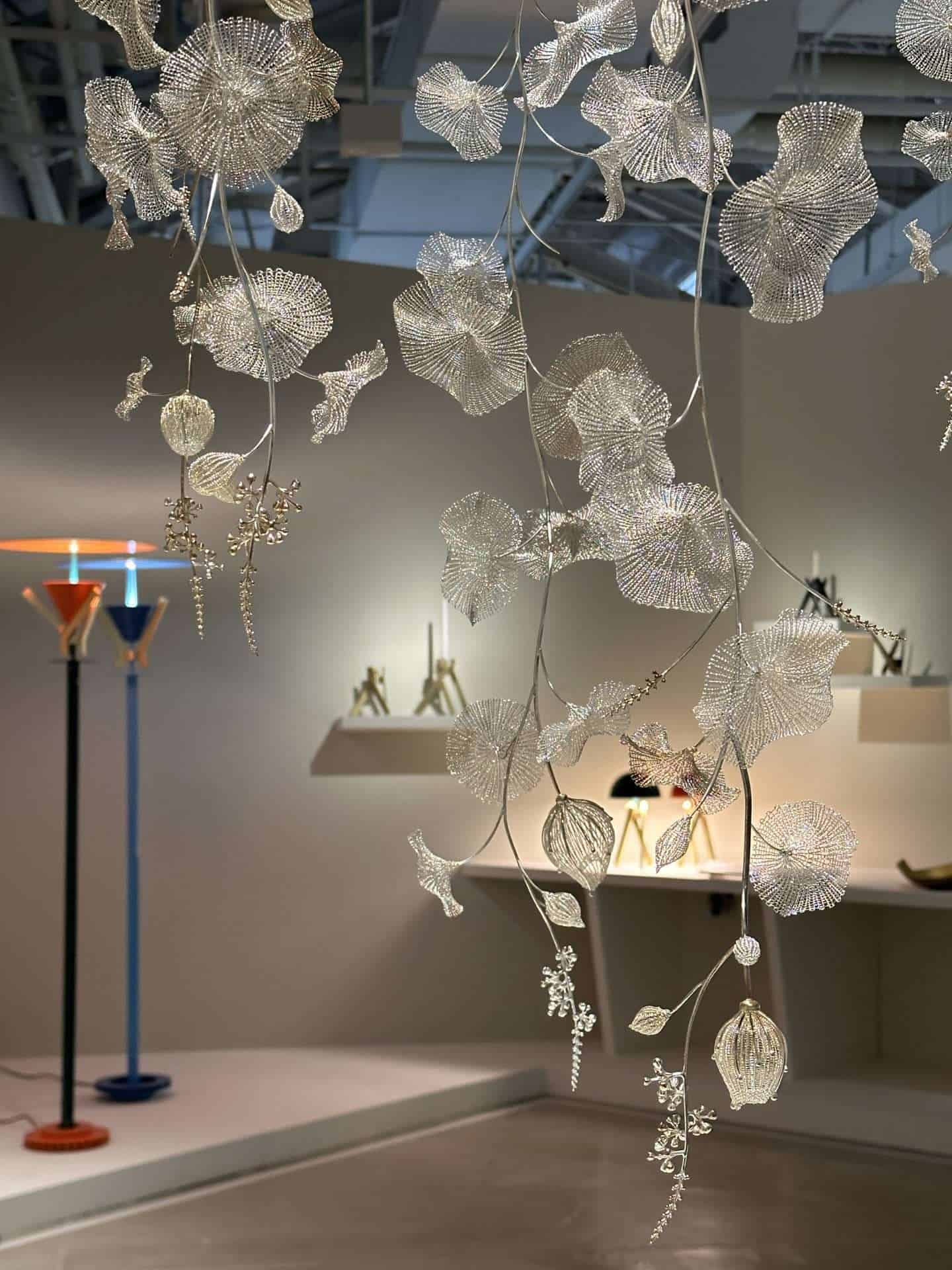 mesh chandelier, seoul craft museum, seoul, south korea