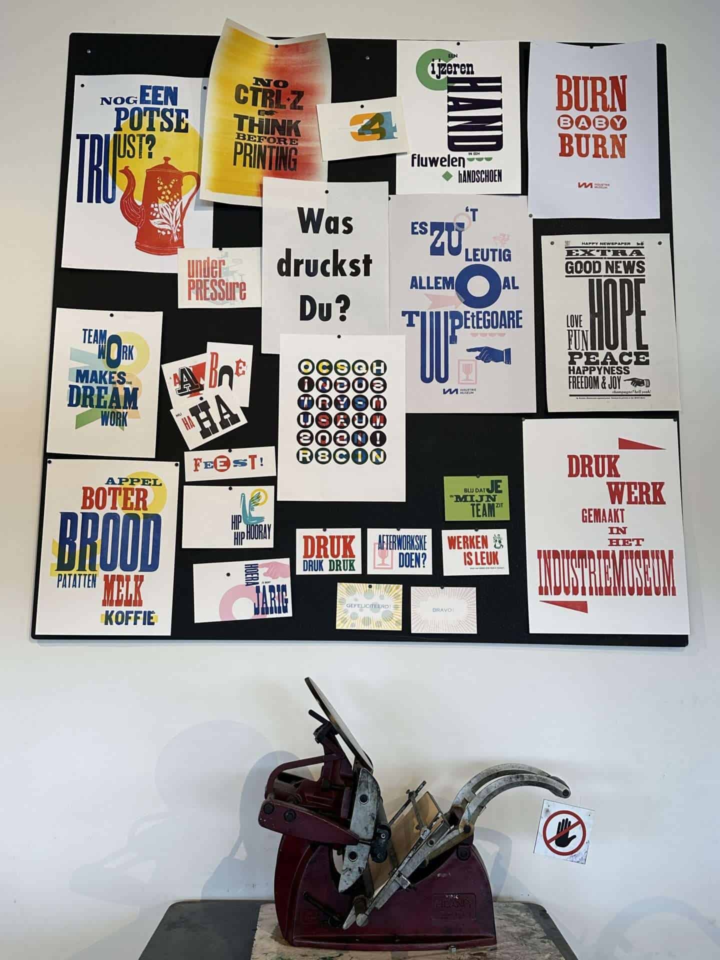 Graphic Design Gallery Wall Industrie Museum Ghent, Belgium