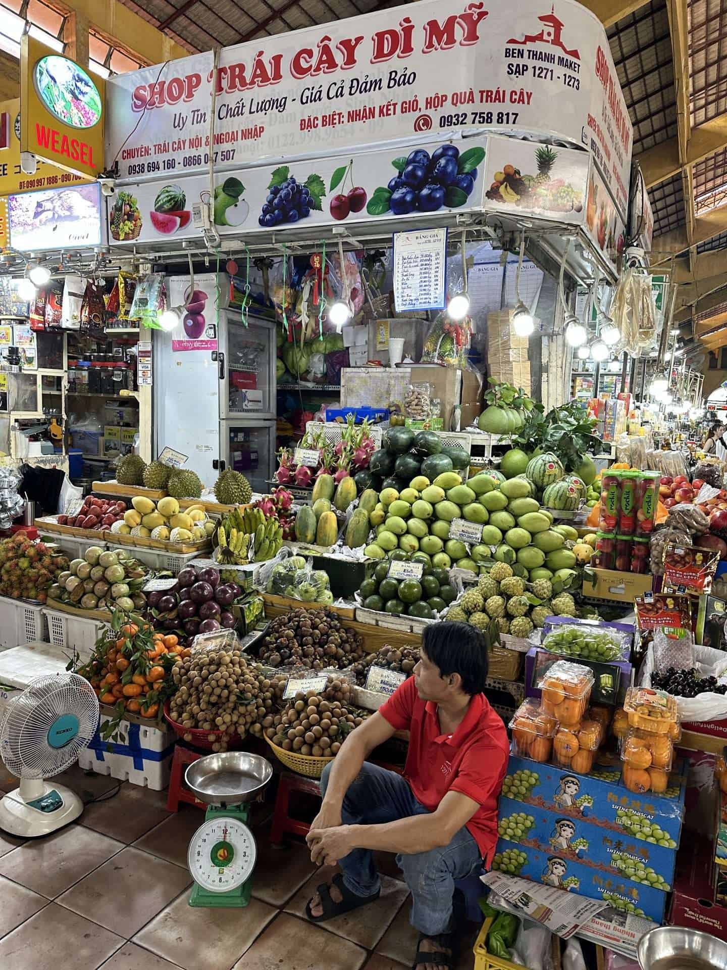 Ben Trahn market food stall Ho Chi Minh City, Vietnam