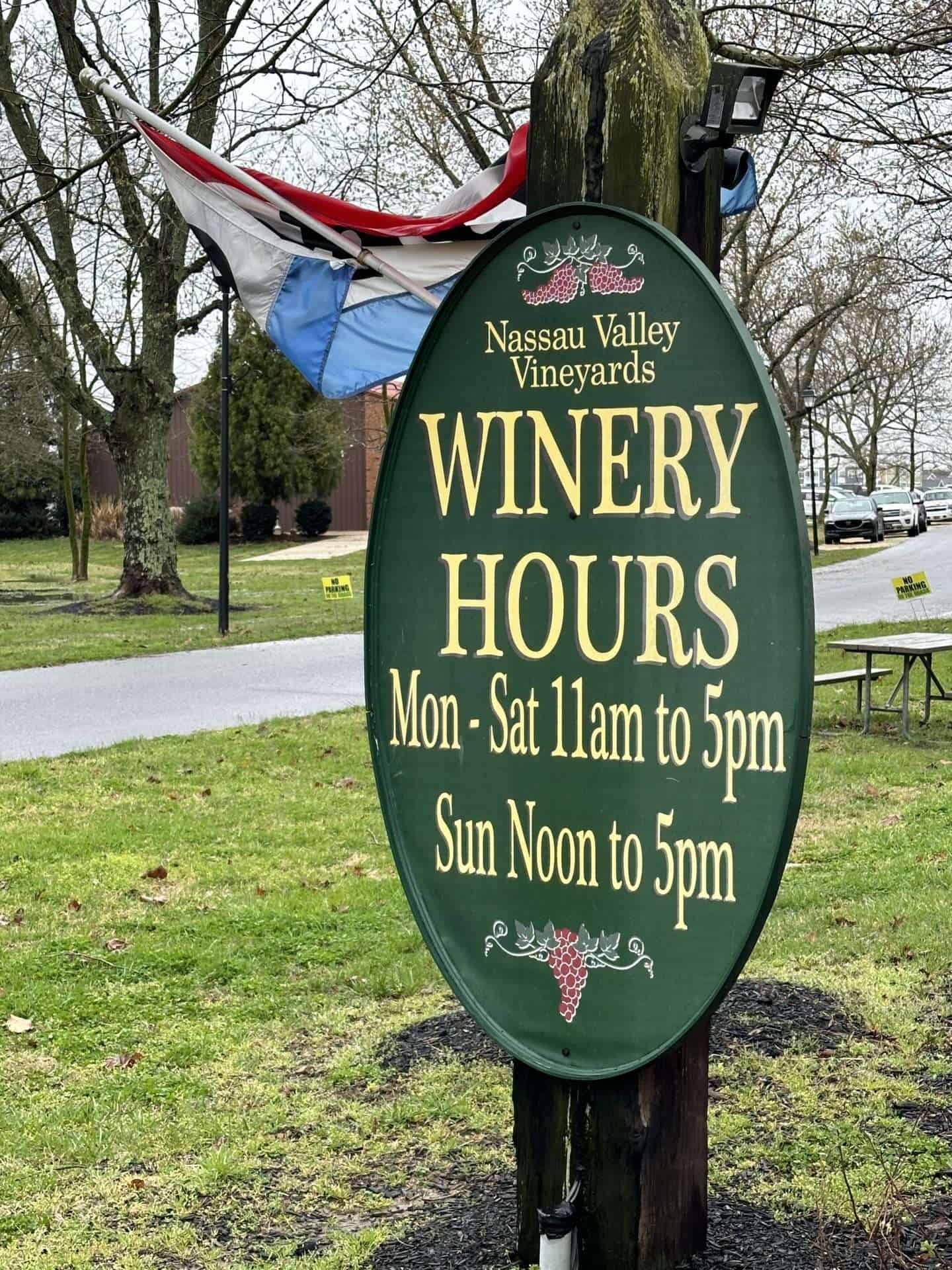 nassau valley vineyards sign wineries in delaware