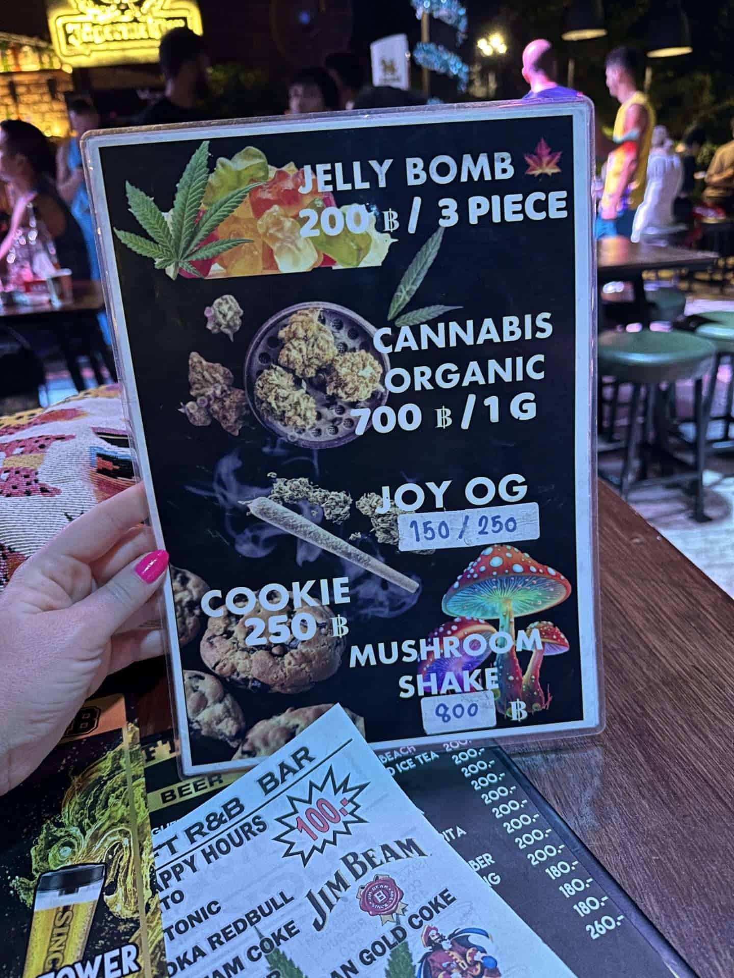 weed and mushroom menu - krabi thai weed