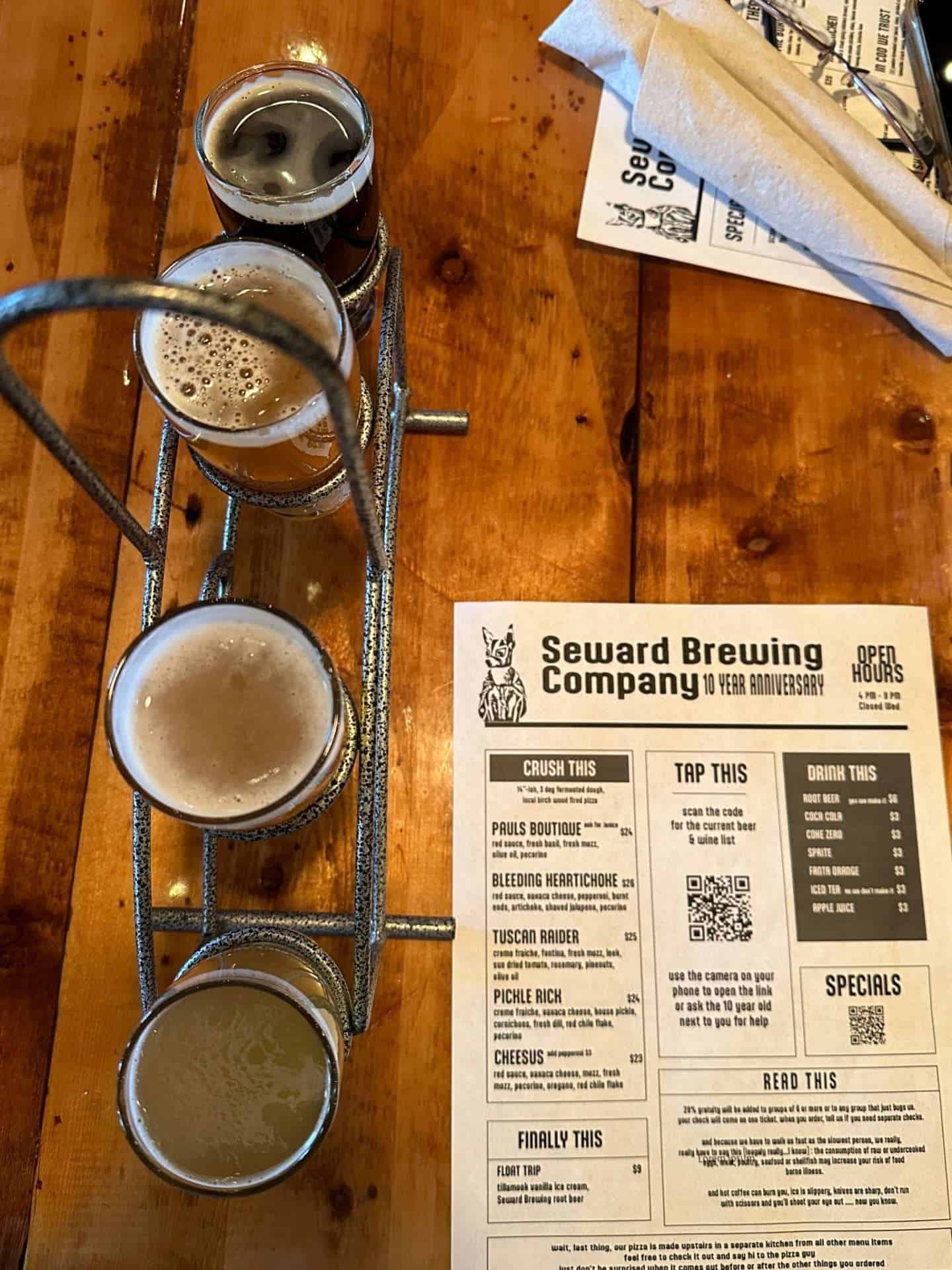 seward brewery flight best restaurants in seward alaska