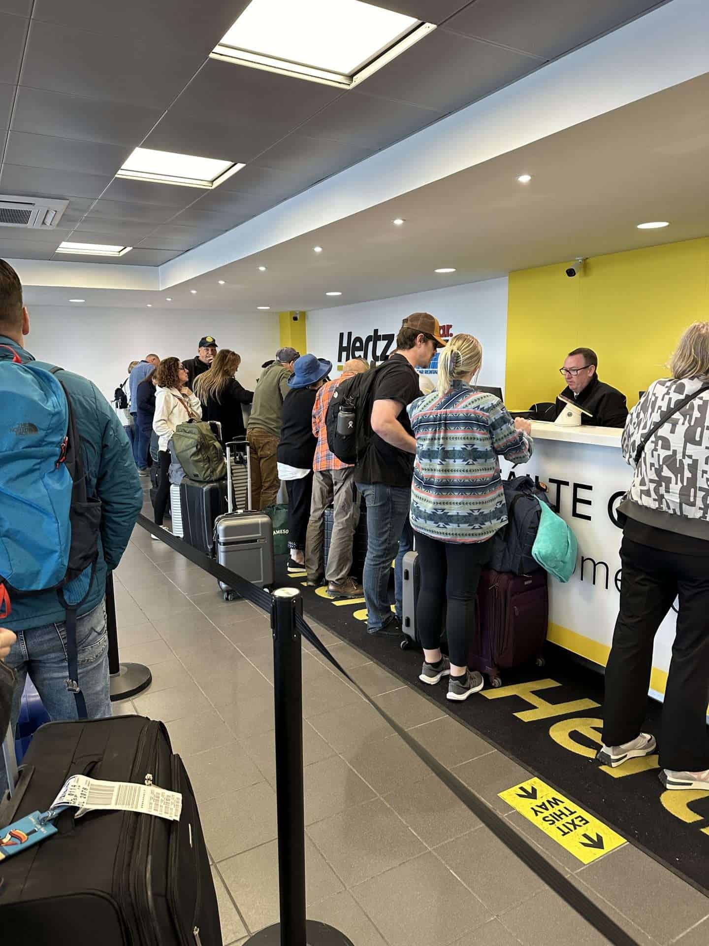 Hertz rental car counters at Dublin Airport