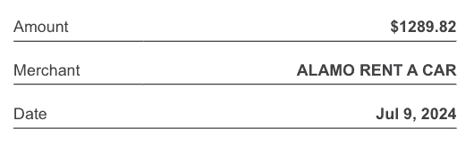 alamo rent a car guatemala fraudulent charge