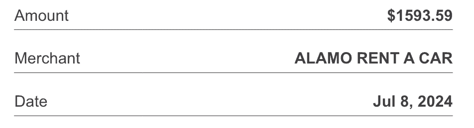 alamo rent a car guatemala fraudulent charge