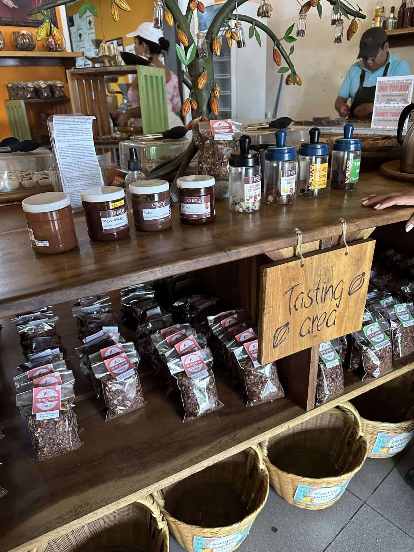 chocolate tasting at chocomuseo in antigua guatemala