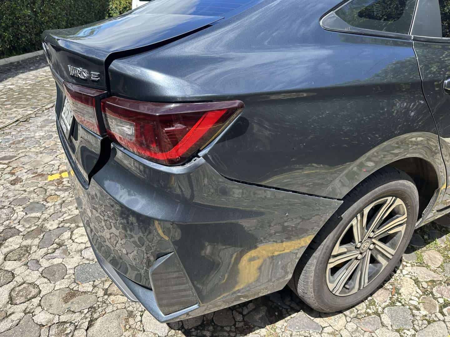 rental car damage from rear ending in guatemala