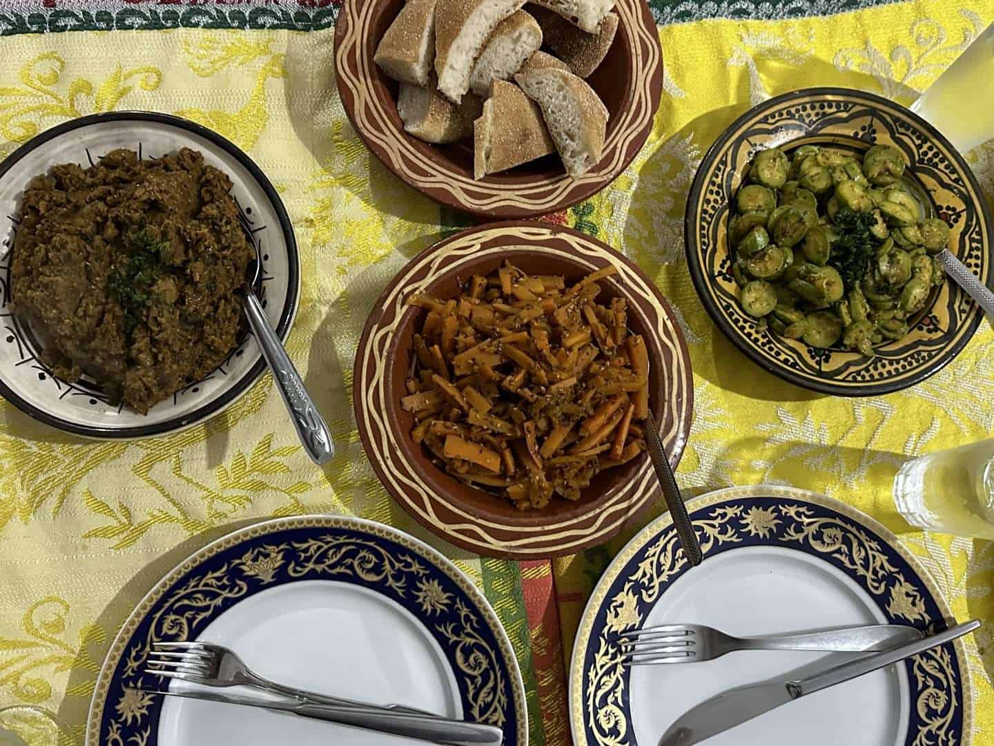 marrakech cooking class salads