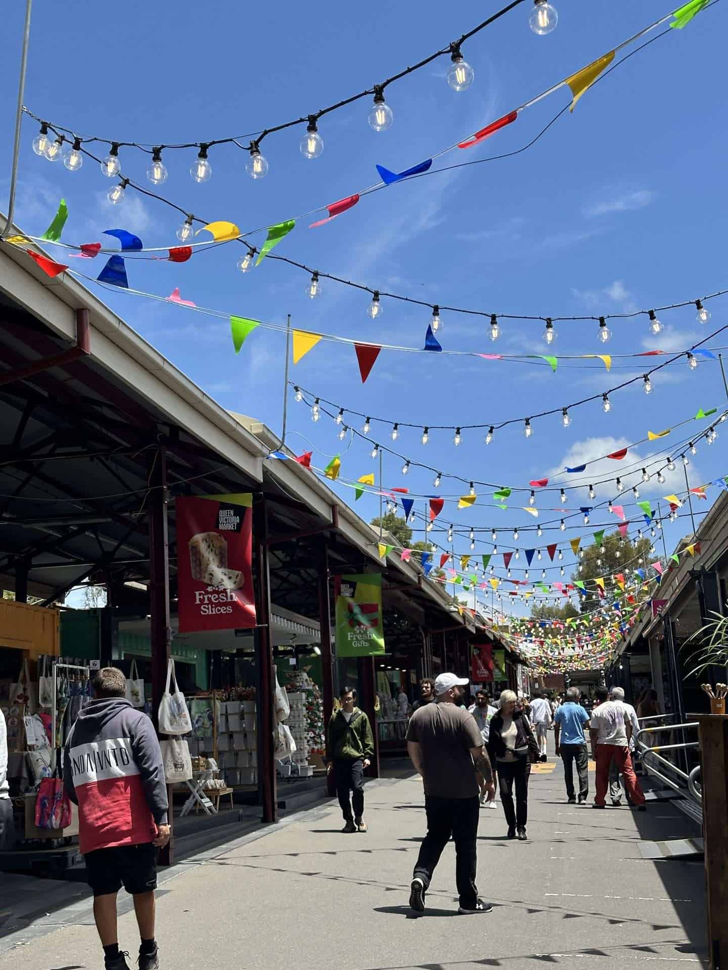 outdoor stalls at the queen victoria market, melbourne australia