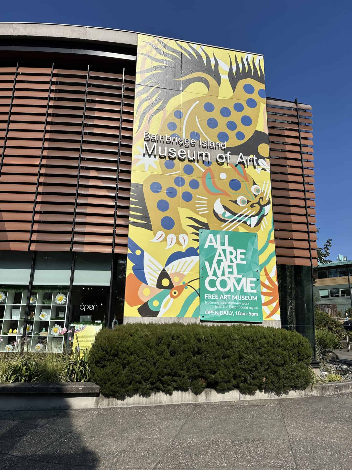 exterior of bainbridge island art museum