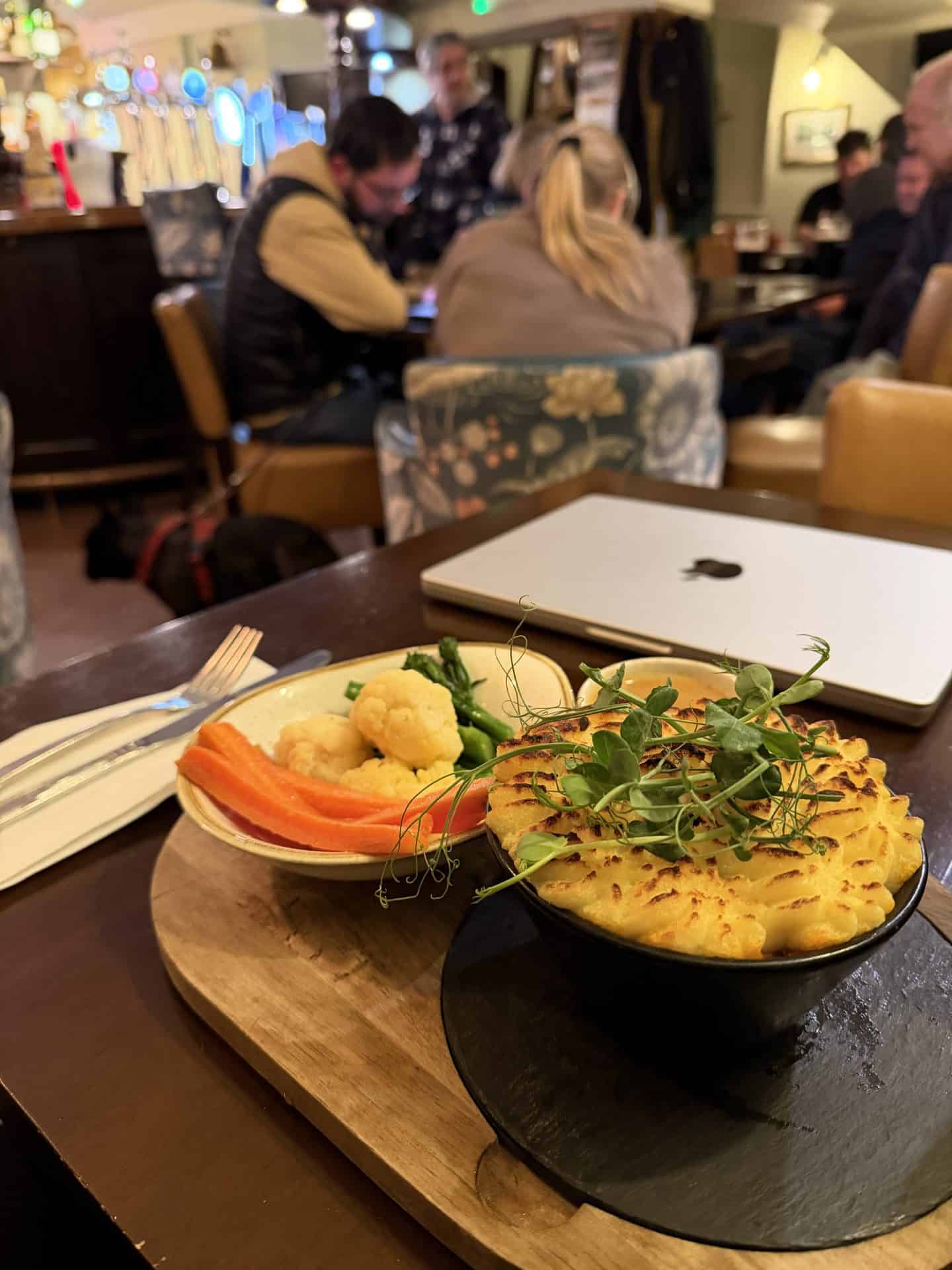 shepherds pie at crown hotel pub
