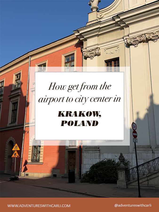 how to get from the airport to city center in Krakow Poland