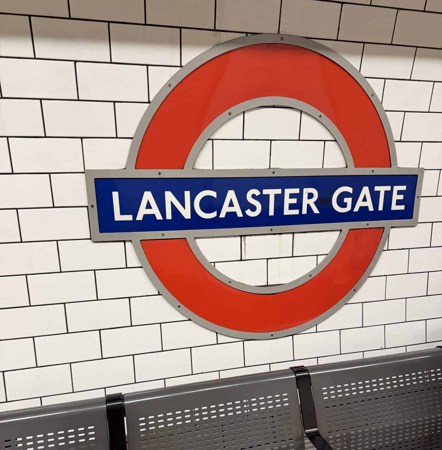 london gate tube station with seating