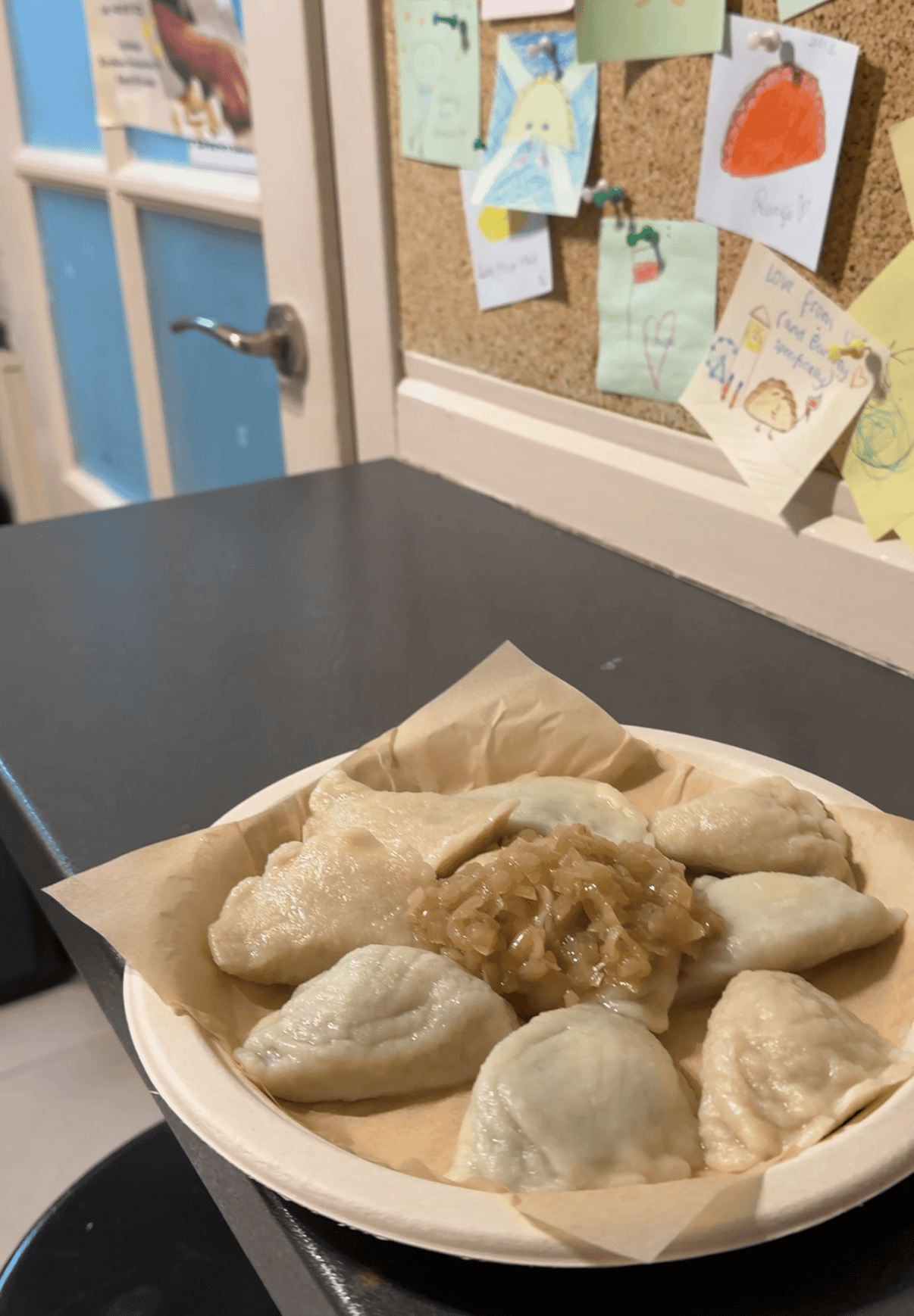plate of pierogi in Krakow Poland