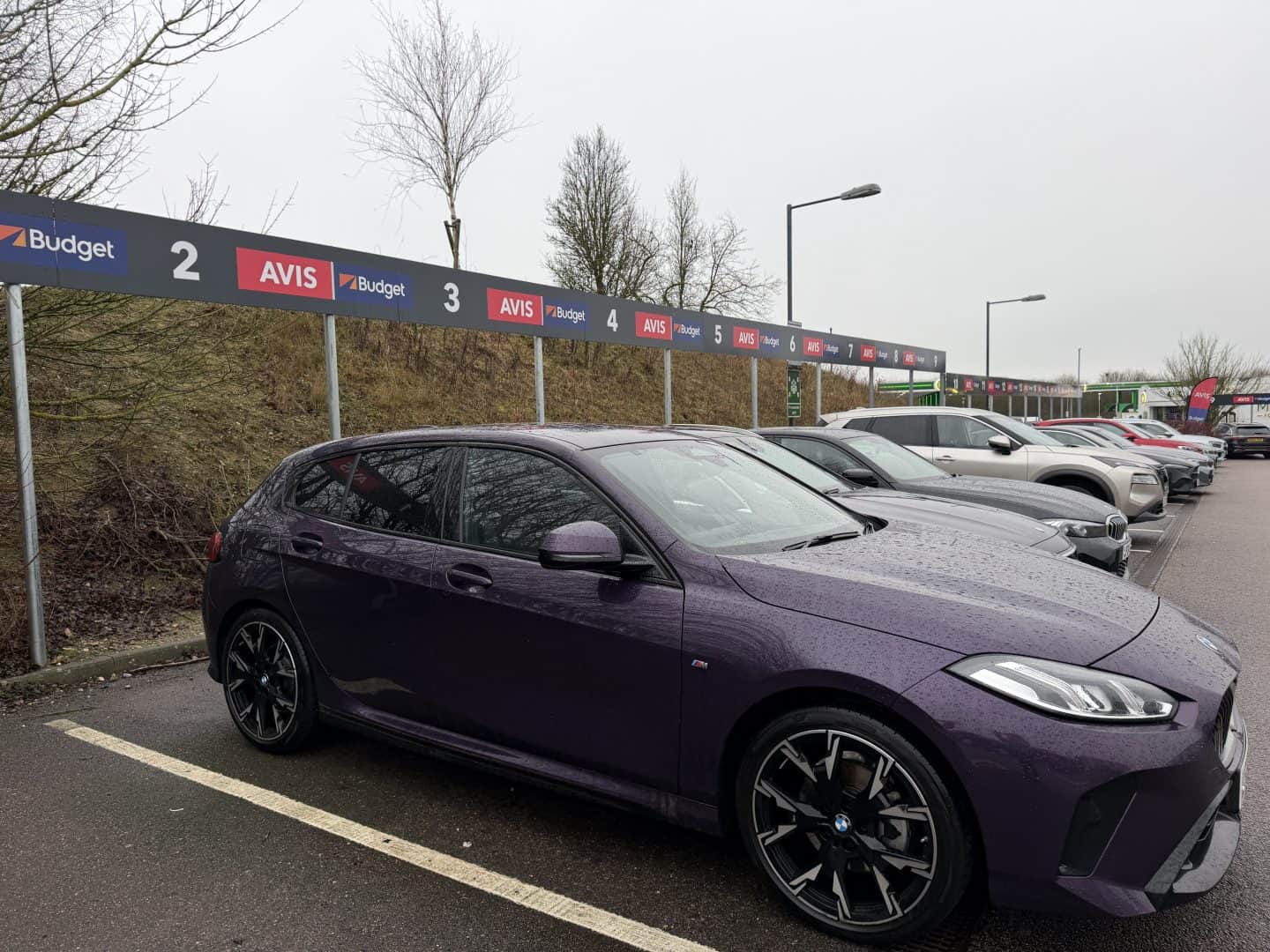 BMW rental car in Avis/Budget rent a car parking lot