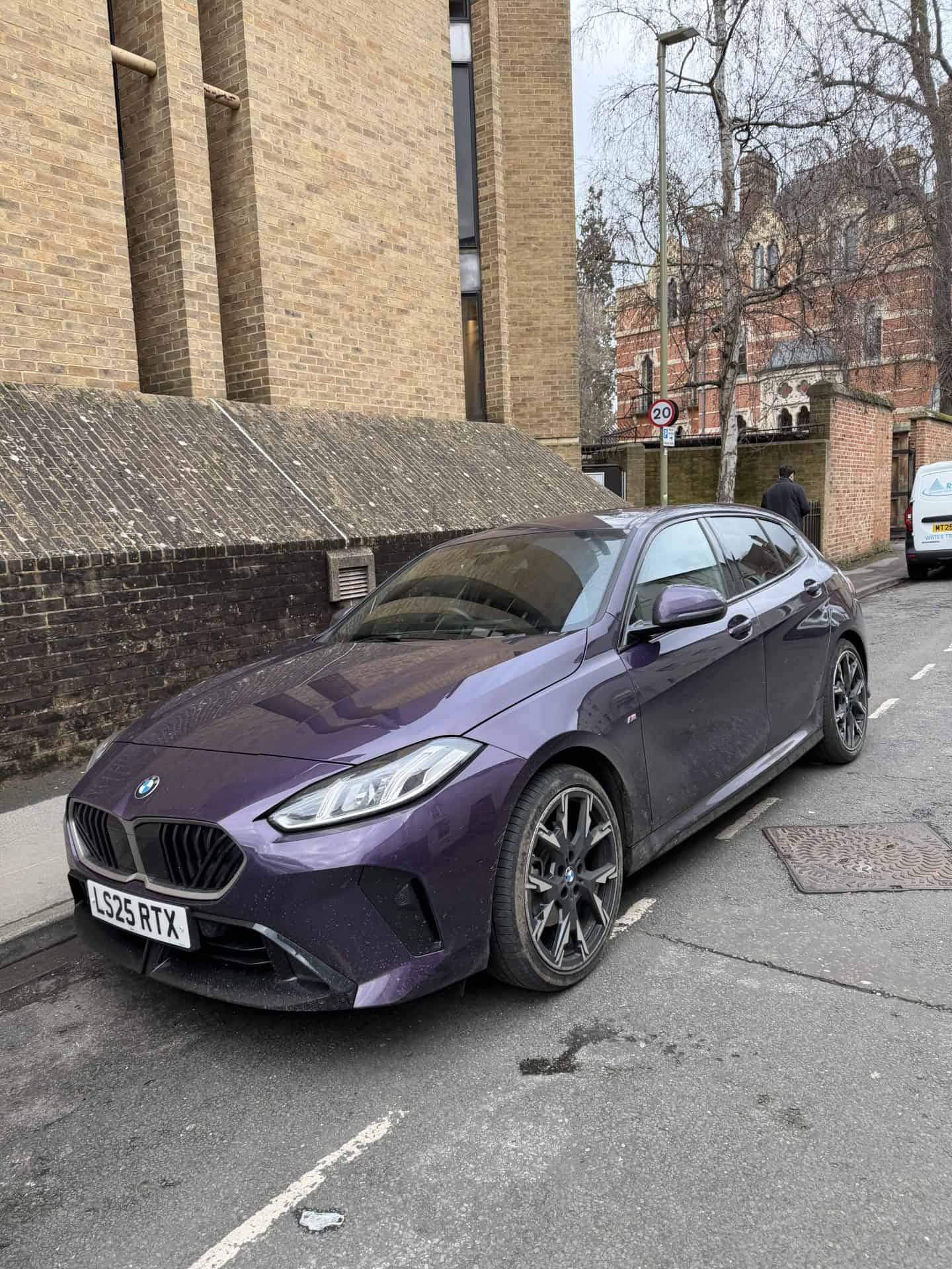 BMW rental car parked in Oxford